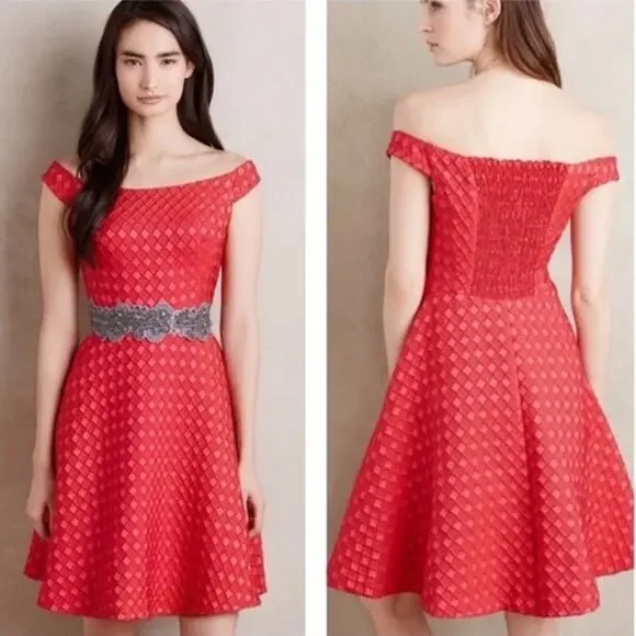 Anthropologie Moulinette Soeurs Red Dress Sz 0P - Picture 2 of 6